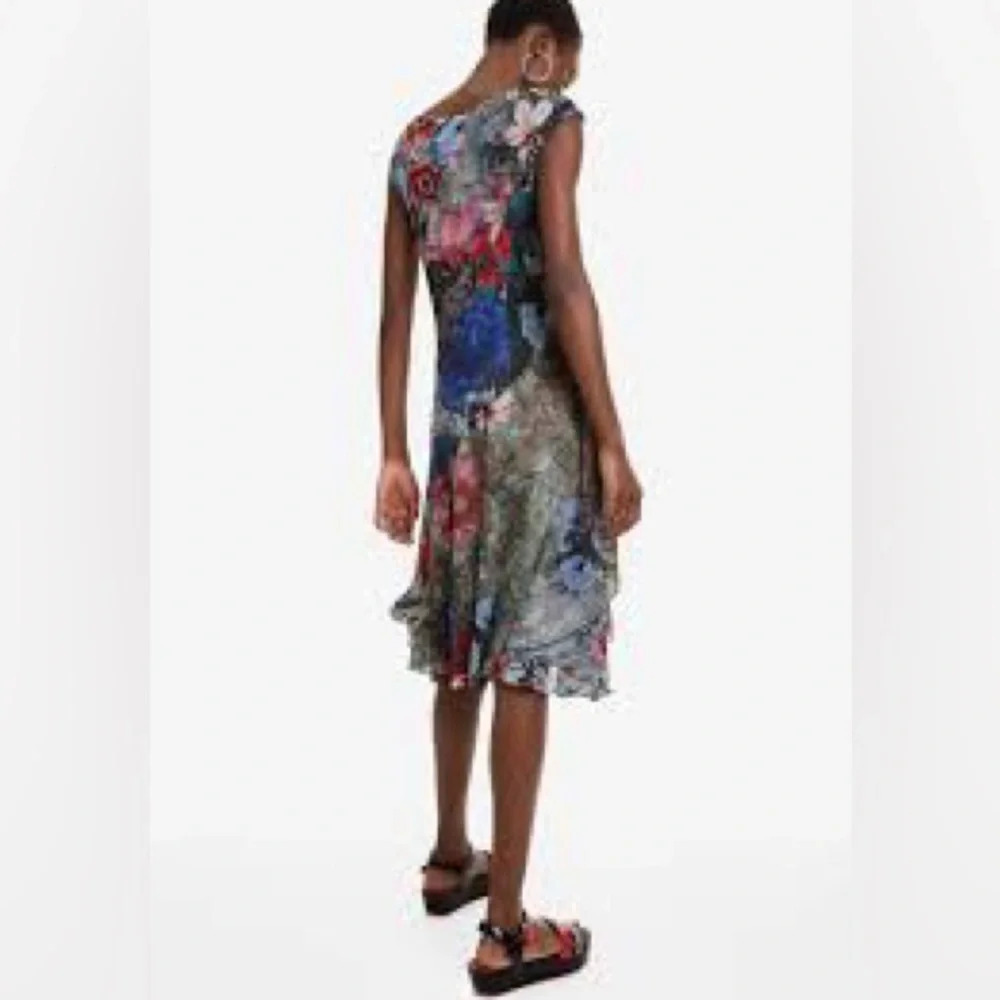 Desigual Karuka Asymmetrical Patchwork Floral Swi… - image 2